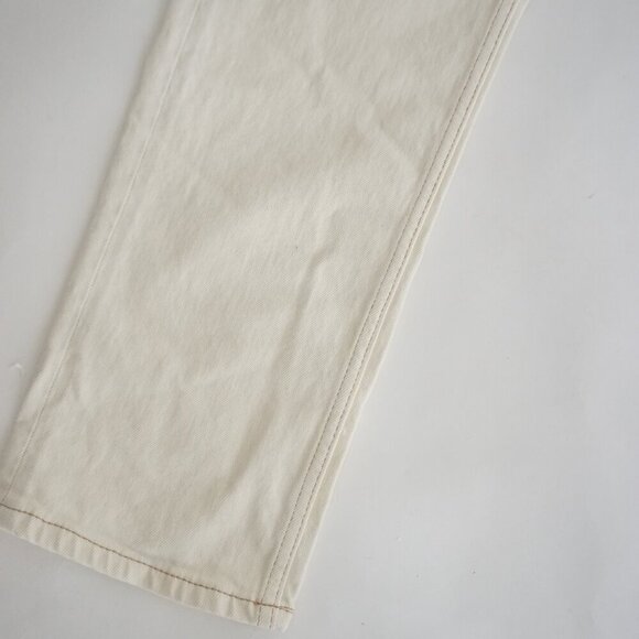 Zara Denim Cream Straight Leg Denim Jeans Size 30 - Picture 4 of 14